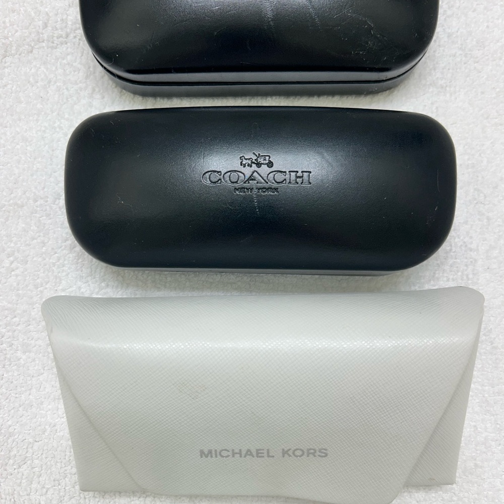 COACH Black MICHAEL KORS white Eyewear Sunglass Case set of 3